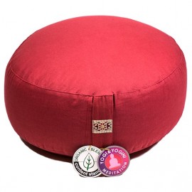 Cuscino meditazione rosso cotone organico