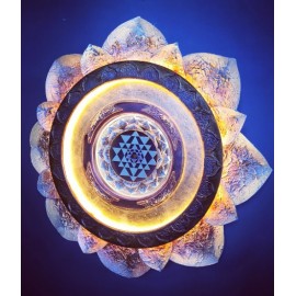 Lotus Sri Yantra - Copper Violet - 105cm