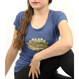 Yoga T-shirt Lotus Indaco