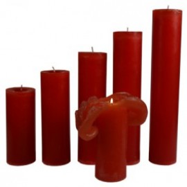Candele Rosso Arancio - Piccola 17 Cm