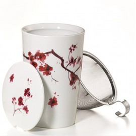 Herb Tea Mug "Cherry Blossom" Porcelain